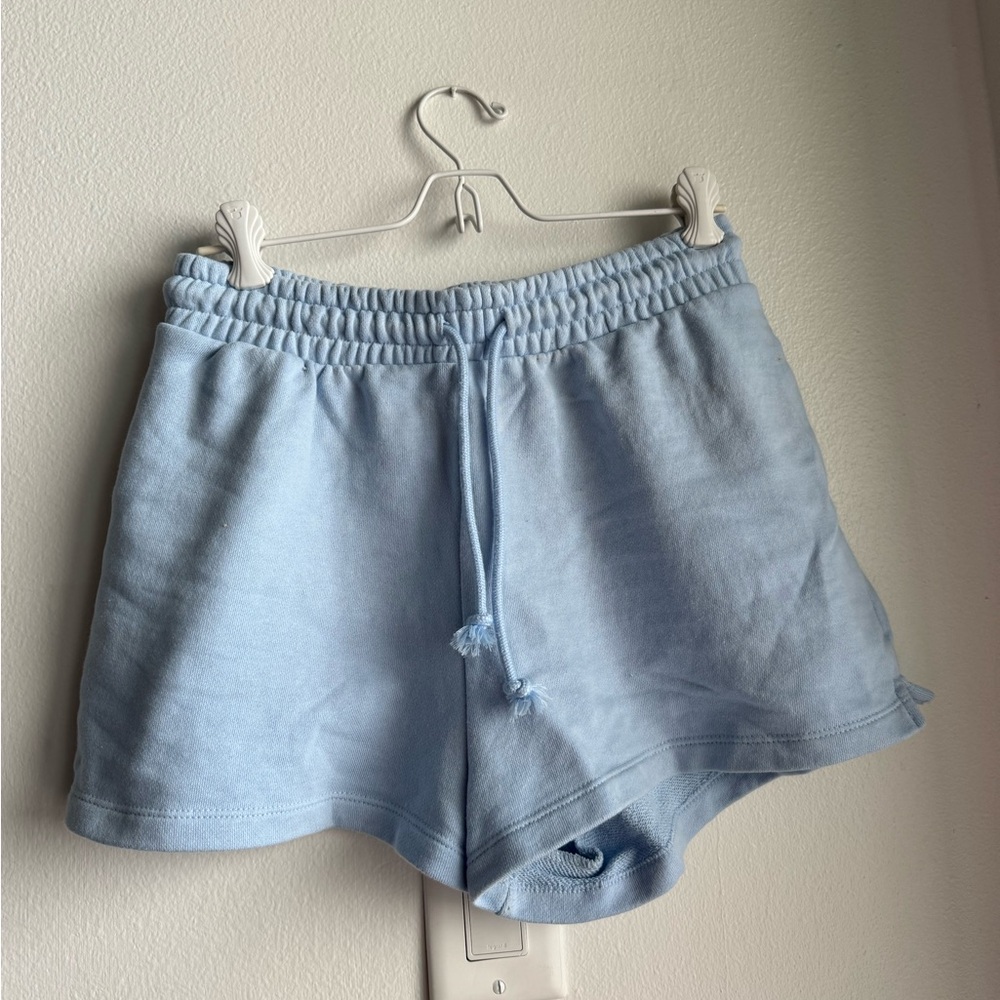light blue sweatshorts from h&m